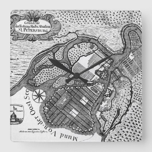 Sint-Petersburg Vierkante Klok (Voorkant)