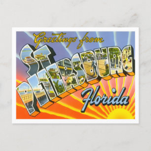Sint-Petersburg, Vintage Big Letters van Florida Briefkaart