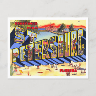 Sint-Petersburg, Vintage Big Letters van Florida Briefkaart