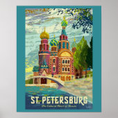 Sint-Petersburg Vintage-Poster Poster (Voorkant)
