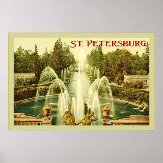 Sint-Petersburg ~ Vintage-Poster Poster (Voorkant)