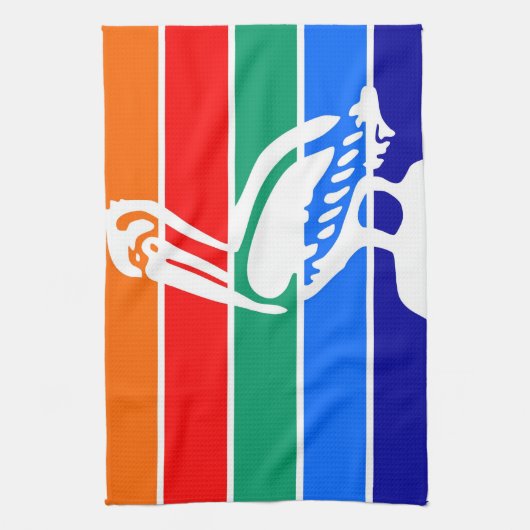 Sint-Petersburg vlag Florida Amerika Theedoek (Verticaal)