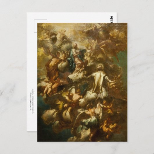 Sint-Philip Neri in Glory door Giovanni Ferretti Briefkaart (Voorkant / Achterkant)