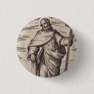 Sint Philipus een van de Twaalf Apostelen Ronde Button 3,2 Cm