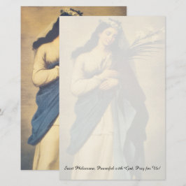 Sint Philomena Briefpapier