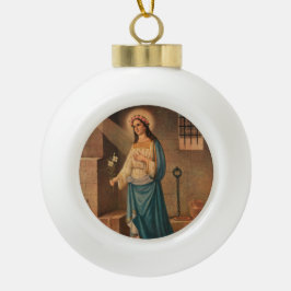Sint-Philomena kerstornament Keramische Bal Ornament