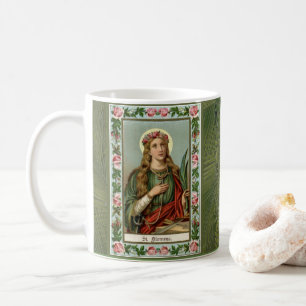 Sint Philomena Pink Roses Palm Cord Koffiemok
