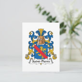 Sint-Pierre Family Crest Briefkaart (Staand voorkant)