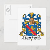 Sint-Pierre Family Crest Briefkaart (Voorkant / Achterkant)