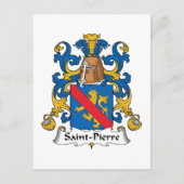 Sint-Pierre Family Crest Briefkaart (Voorkant)