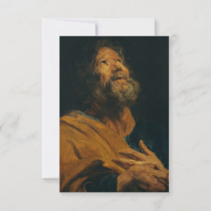 Sint-Pieter de apostel door Van Dyck Heilige kaart