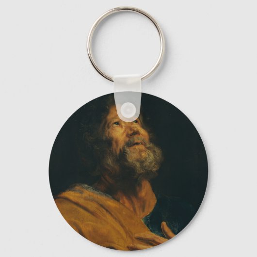 Sint-Pieter door Antoon van Dyck Sleutelhanger (Voorkant)