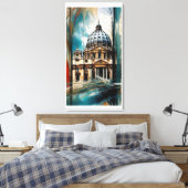 Sint-Pietersbasiliek Canvas Afdruk (Insitu (Slaapkamer))