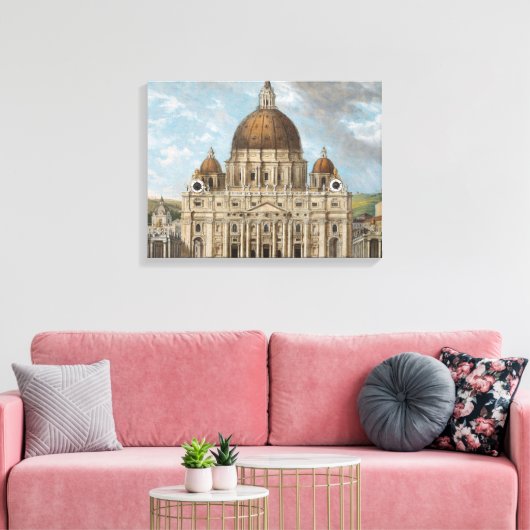 Sint-Pietersbasiliek in Vaticaanstad Canvas Afdruk (Insitu (Woonkamer))