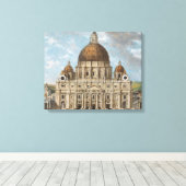 Sint-Pietersbasiliek in Vaticaanstad Canvas Afdruk (Insitu (Houten vloer))