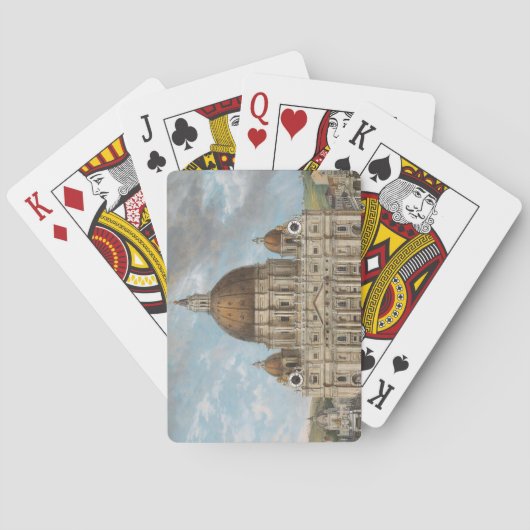 Sint-Pietersbasiliek in Vaticaanstad Pokerkaarten (Achterkant)