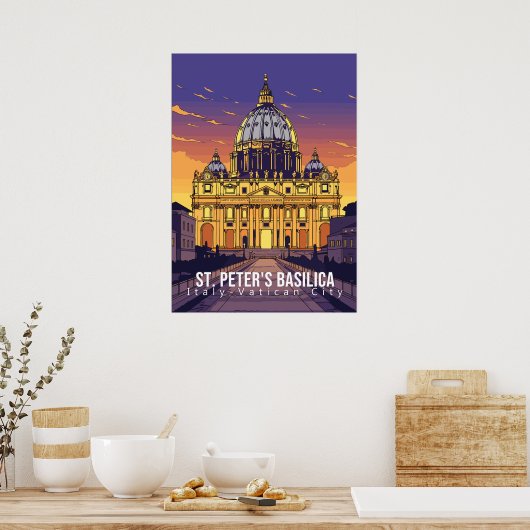 Sint-Pietersbasiliek, poster voor reiskunst (Keuken)
