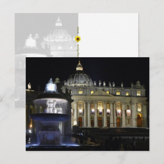 Sint-Pietersbasiliek, Vaticaanstad - Briefkaart (Voorkant / Achterkant)