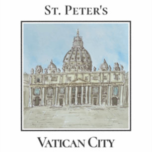 Sint-Pietersbasiliek, Vaticaanstad, Italië Sticker