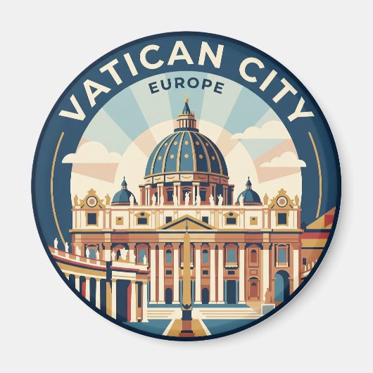Sint-Pietersbasiliek Vaticaanstad Magneet (Voorkant)