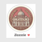 Sint-Pietersbasiliek (Vaticaanstad) Sticker (Vel)