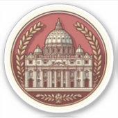 Sint-Pietersbasiliek (Vaticaanstad) Sticker (Voorkant)