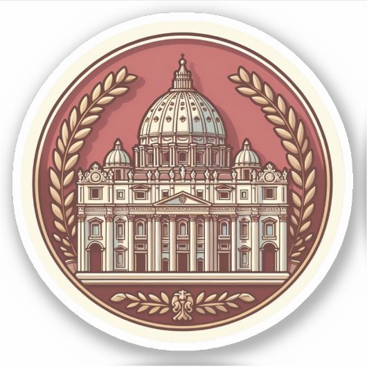 Sint-Pietersbasiliek (Vaticaanstad) Sticker (Voorkant)