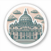 Sint-Pietersbasiliek (Vaticaanstad) Sticker (Voorkant)