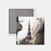 Sint-Pieterskerk, Riga, Letland. Magneet (Voorkant / Achterkant)