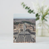 Sint-Pietersplein vanuit Rome in Vaticaanstad Briefkaart (Staand voorkant)