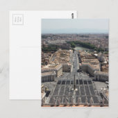 Sint-Pietersplein vanuit Rome in Vaticaanstad Briefkaart (Voorkant / Achterkant)