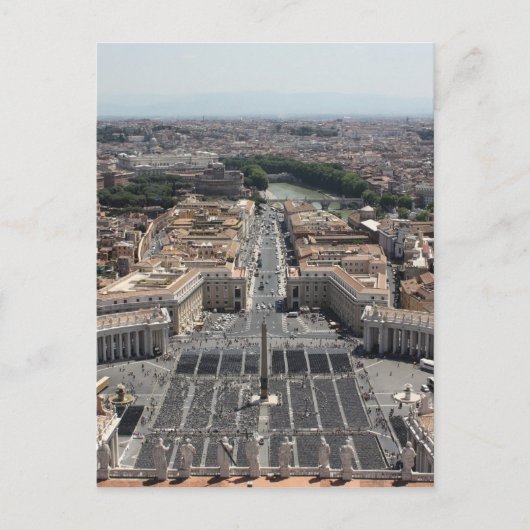 Sint-Pietersplein vanuit Rome in Vaticaanstad Briefkaart (Voorkant)