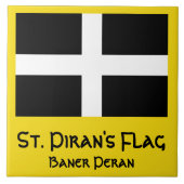 Sint-Pirans vlag Tegeltje (Voorkant)