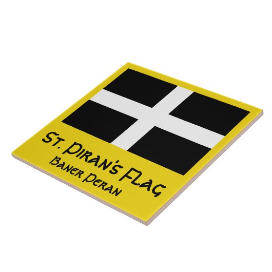Sint-Pirans vlag Tegeltje (Zijkant)