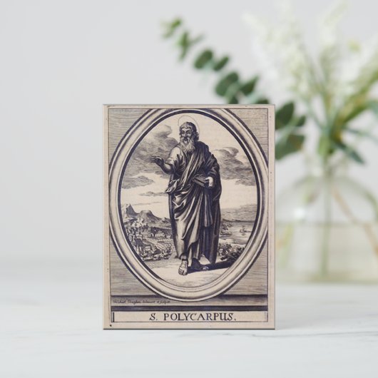 Sint-Polykarper van Smyrna Martelaar en Kerkvader Briefkaart (Staand voorkant)
