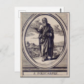 Sint-Polykarper van Smyrna Martelaar en Kerkvader Briefkaart (Voorkant / Achterkant)