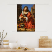 Sint Praxedis door Johannes Vermeer Poster (Keuken)