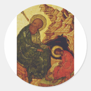 Sint Prochorus en Sint Johannes de Evangelist Ronde Sticker