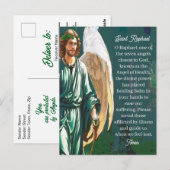 Sint-Rafaël aartsengel genezer engel gebed noot Briefkaart (Voorkant / Achterkant)