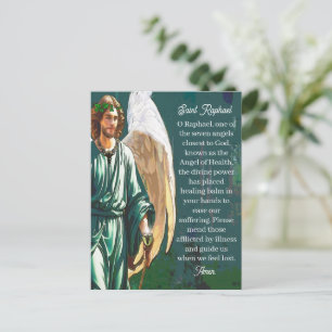 Sint-Rafaël Genezende Archangel Engel Gebedskaart Briefkaart