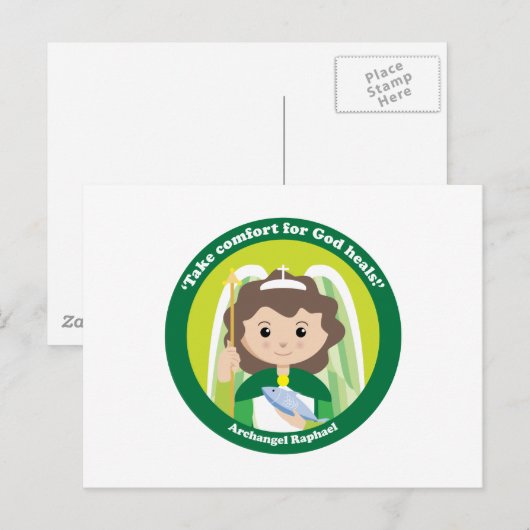 Sint Raphael de Archangel Briefkaart (Voorkant / Achterkant)