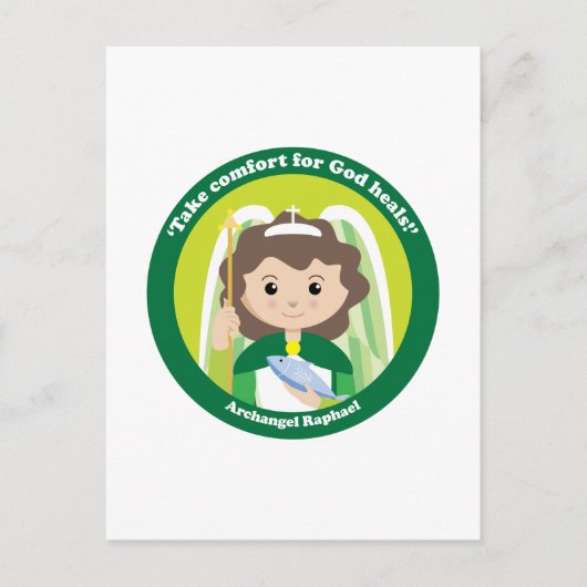 Sint Raphael de Archangel Briefkaart (Voorkant)