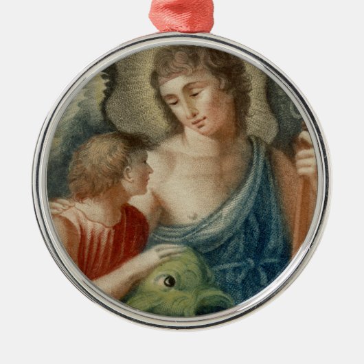 Sint-Raphael de Archangel (M 012) Metalen Ornament (Voorkant)