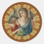 Sint-Raphael de Archangel (M 012) Ronde Sticker (Voorkant)