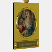Sint-Raphael de Archangel (M 012) Verguld Banner Ornament (Rechts)