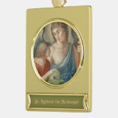 Sint-Raphael de Archangel (M 012) Verguld Banner Ornament (Links)