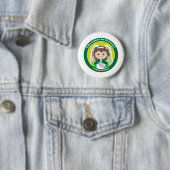 Sint Raphael de Archangel Ronde Button 5,7 Cm (In situ)