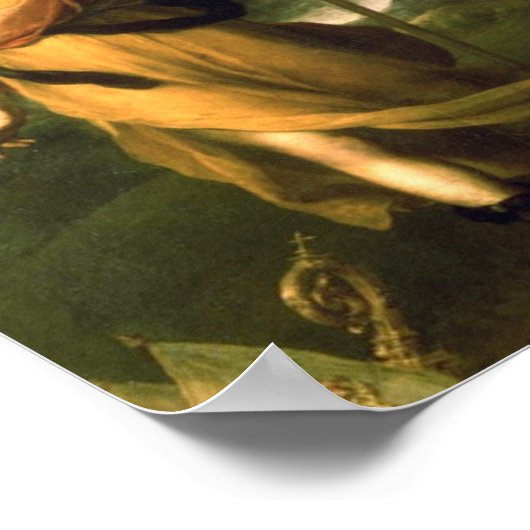 Sint-Raphael door Bartolome Esteban Murillo Poster (Hoek)