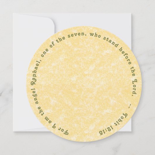 Sint-Raphael het Wenskaart Archangel (M 012) Kaart (Achterkant)