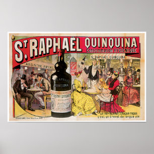 Sint-Raphael Quinquina wijn en kunst Poster